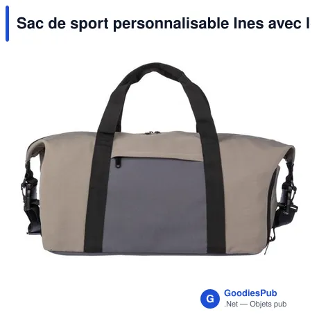 Sac de sport personnalisable Ines avec logo - Idéal pour vos événements