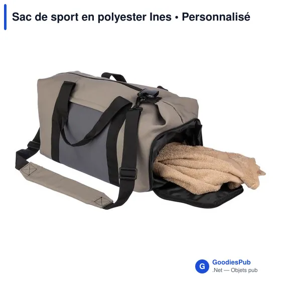 Sac de sport personnalisable Ines avec logo - Idéal pour vos événements - Image 4