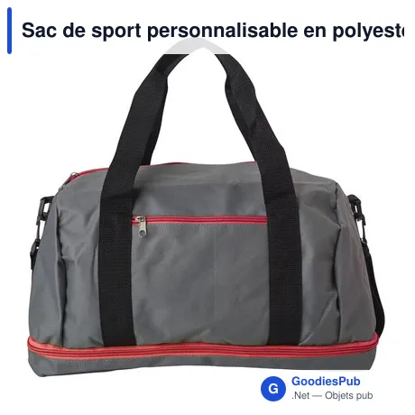 Sac de sport personnalisable en polyester avec logo - Lemar