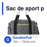 Sac de sport personnalisable en polyester avec logo - Lemar - Miniature 3