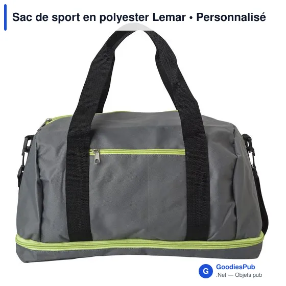 Sac de sport personnalisable en polyester avec logo - Lemar - Image 3