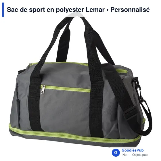 Sac de sport personnalisable en polyester avec logo - Lemar - Image 4
