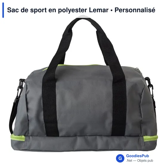 Sac de sport personnalisable en polyester avec logo - Lemar - Image 5