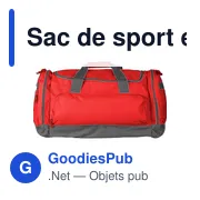 Sac de sport personnalisable Lorenzo avec logo - Polyester 600D - Miniature 1