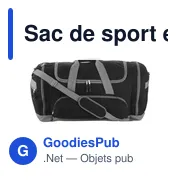 Sac de sport personnalisable Lorenzo avec logo - Polyester 600D - Miniature 2