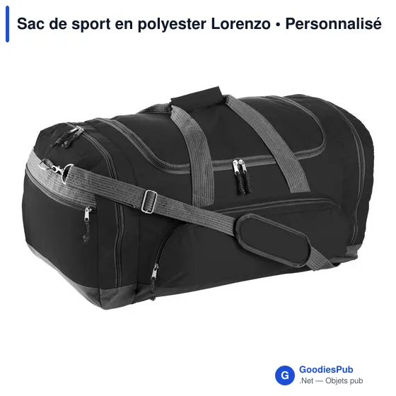 Sac de sport personnalisable Lorenzo avec logo - Polyester 600D - Image 11