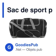 Sac de sport personnalisable Lorenzo avec logo - Polyester 600D - Miniature 12