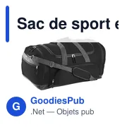 Sac de sport personnalisable Lorenzo avec logo - Polyester 600D - Miniature 3