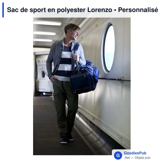 Sac de sport personnalisable Lorenzo avec logo - Polyester 600D - Image 6