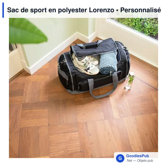 Sac de sport personnalisable Lorenzo avec logo - Polyester 600D - Image 7