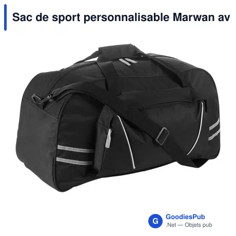 Sac de sport personnalisable Marwan avec logo - Polyester 600D