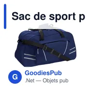 Sac de sport personnalisable Marwan avec logo - Polyester 600D - Miniature 2