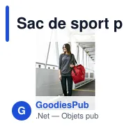 Sac de sport personnalisable Marwan avec logo - Polyester 600D - Miniature 7