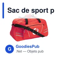 Sac de sport personnalisable Marwan avec logo - Polyester 600D - Miniature 8