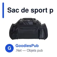 Sac de sport personnalisable en polyester avec logo - Ricardo - Miniature 1