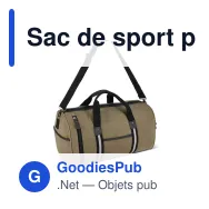Sac de sport personnalisable en toile de coton recyclée avec logo - Harper - Miniature 3