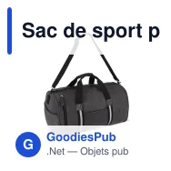 Sac de sport personnalisable en toile de coton recyclée avec logo - Harper - Miniature 4