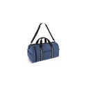 Variante Bleu foncé - Sac de sport personnalisable en toile de coton recyclée avec logo - Harper