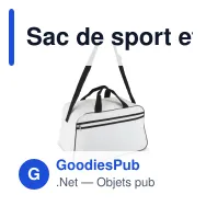 Sac de sport et voyage personnalisable R-PET 600D 30 L avec logo - Bicolore - Miniature 3