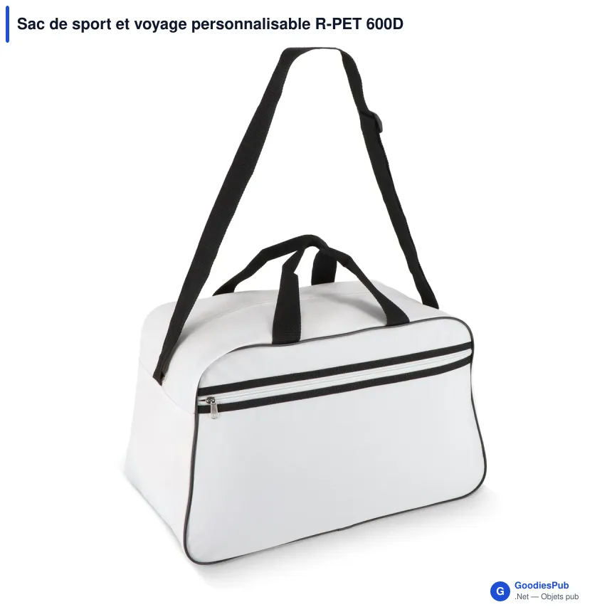 Sac de sport et voyage personnalisable R-PET 600D 30 L avec logo - Bicolore - Image 3