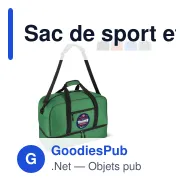 Sac de sport et de voyage personnalisable 50 L avec logo - R-PET 600D - Miniature 1