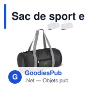 Sac de sport et voyage léger personnalisable en R-PET 190T 20 L avec logo - Miniature 1