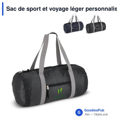 Sac de sport et voyage léger personnalisable en R-PET 190T 20 L avec logo