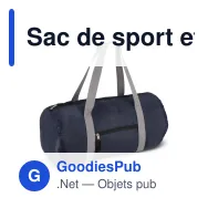 Sac de sport et voyage léger personnalisable en R-PET 190T 20 L avec logo - Miniature 2