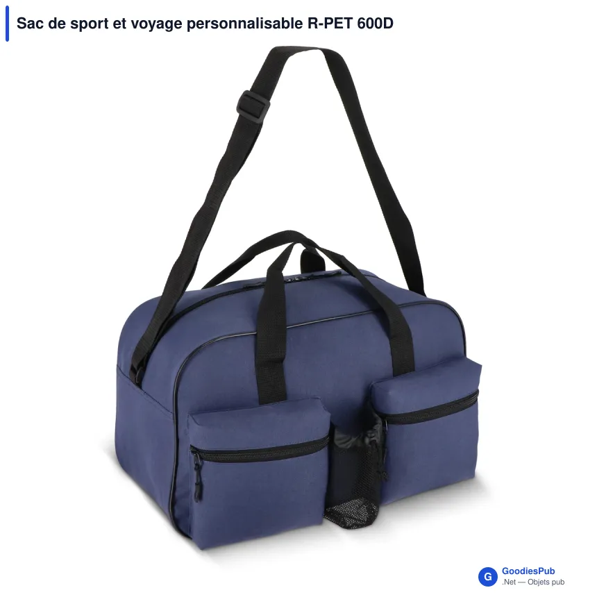 Sac de sport et voyage personnalisable R-PET 600D 25 L avec logo - Compact - Image 2