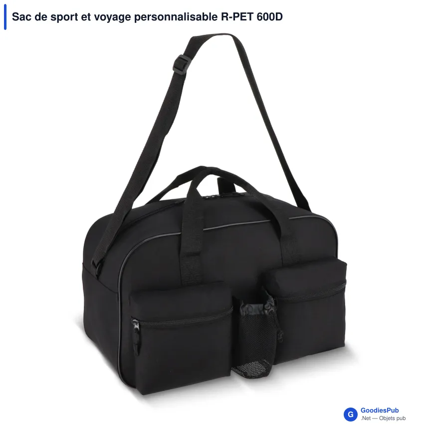 Sac de sport et voyage personnalisable R-PET 600D 25 L avec logo - Compact - Image 3