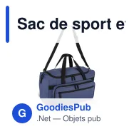 Sac de sport et de voyage personnalisable 37 L avec logo - R-PET 600D - Miniature 2