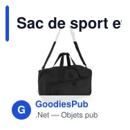 Sac de sport et de voyage personnalisable 37 L avec logo - R-PET 600D - Miniature 3