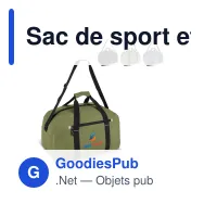 Sac de sport et voyage personnalisable R-PET 600D 35 L avec logo - Nevada - Miniature 1