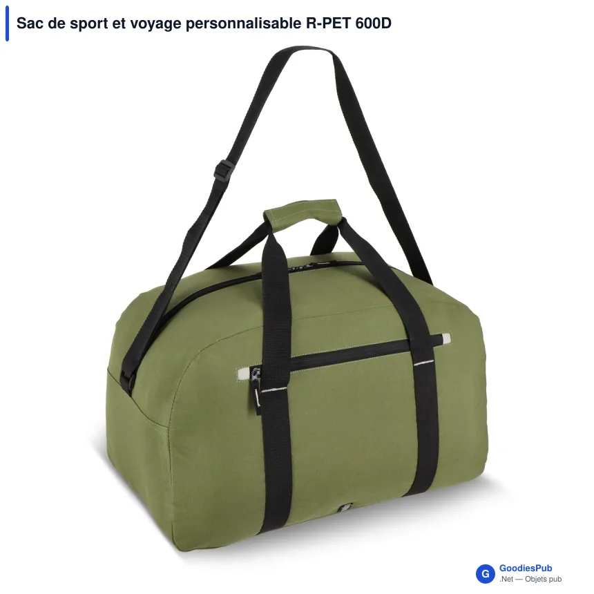 Sac de sport et voyage personnalisable R-PET 600D 35 L avec logo - Nevada - Image 2