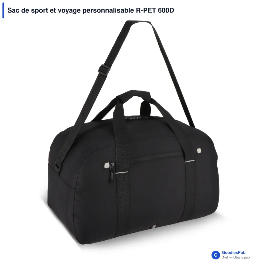 Sac de sport et voyage personnalisable R-PET 600D 35 L avec logo - Nevada - Image 3