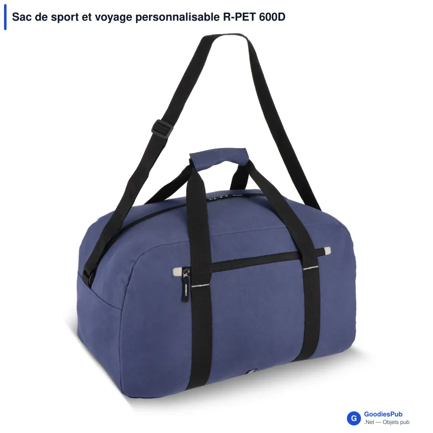 Sac de sport et voyage personnalisable R-PET 600D 35 L avec logo - Nevada - Image 4