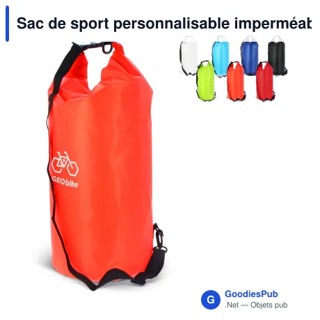 Sac de sport personnalisable imperméable 25 L IPX6 avec logo - Ripstop