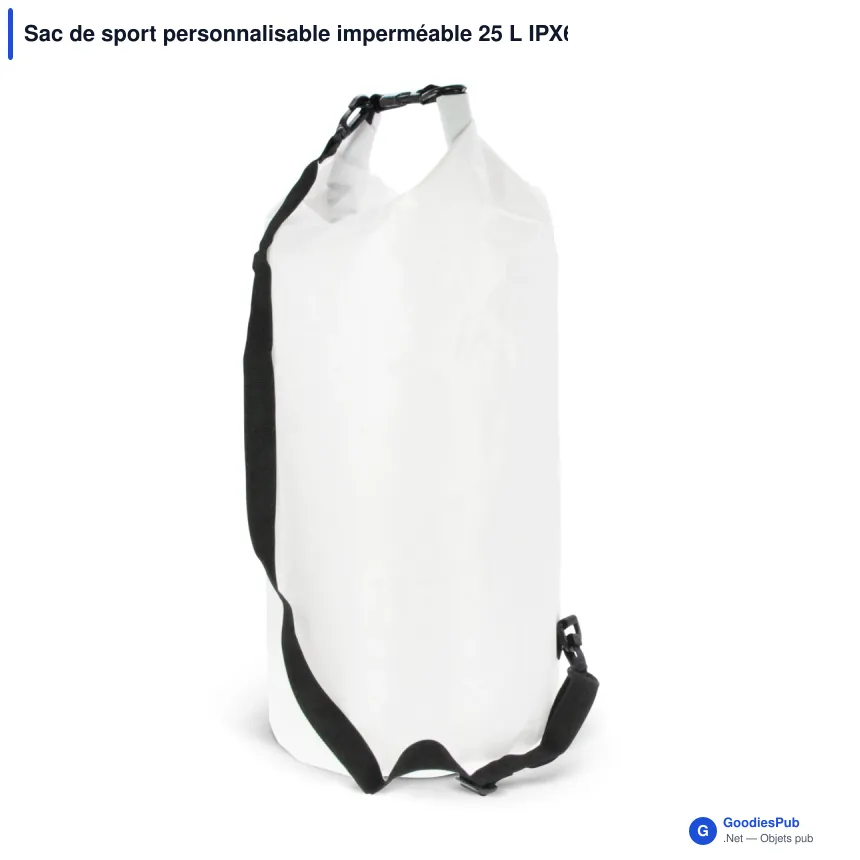 Sac de sport personnalisable imperméable 25 L IPX6 avec logo - Ripstop - Image 3
