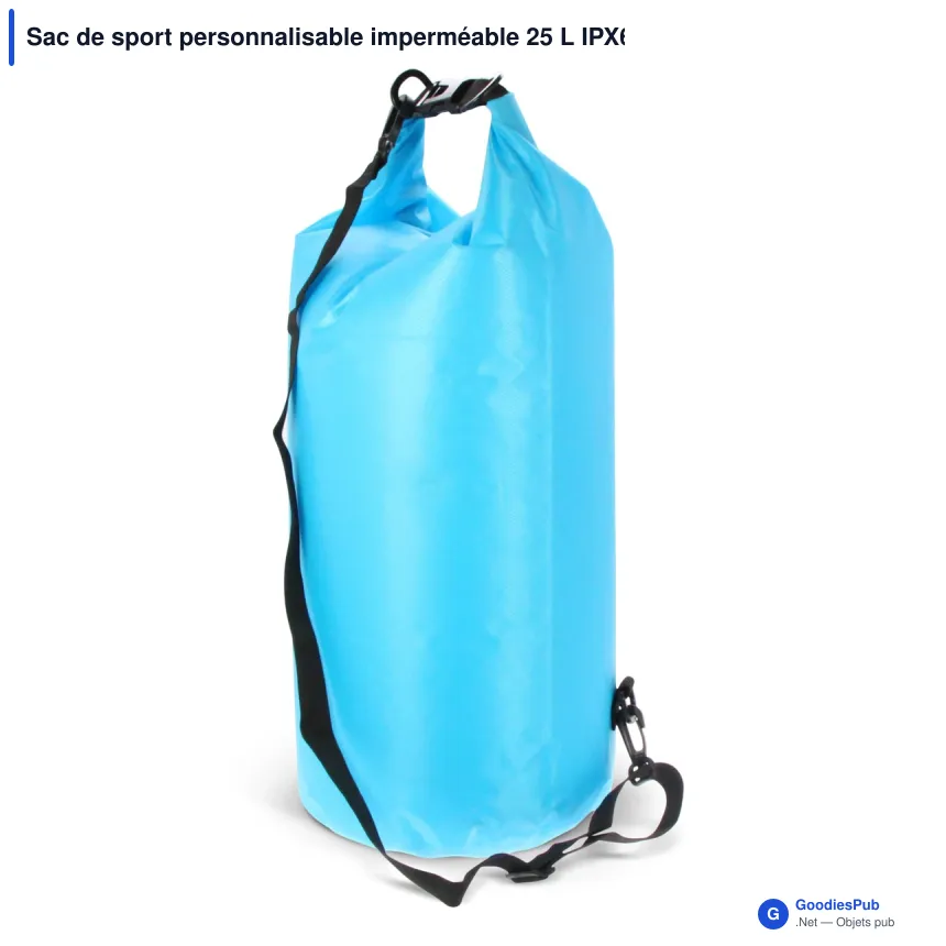 Sac de sport personnalisable imperméable 25 L IPX6 avec logo - Ripstop - Image 4