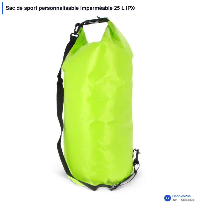 Sac de sport personnalisable imperméable 25 L IPX6 avec logo - Ripstop - Image 5