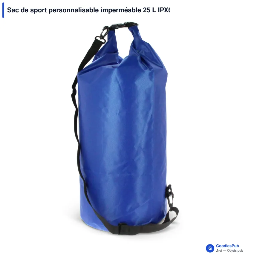 Sac de sport personnalisable imperméable 25 L IPX6 avec logo - Ripstop - Image 6