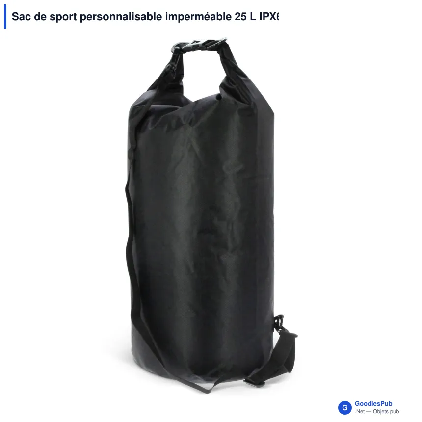 Sac de sport personnalisable imperméable 25 L IPX6 avec logo - Ripstop - Image 7