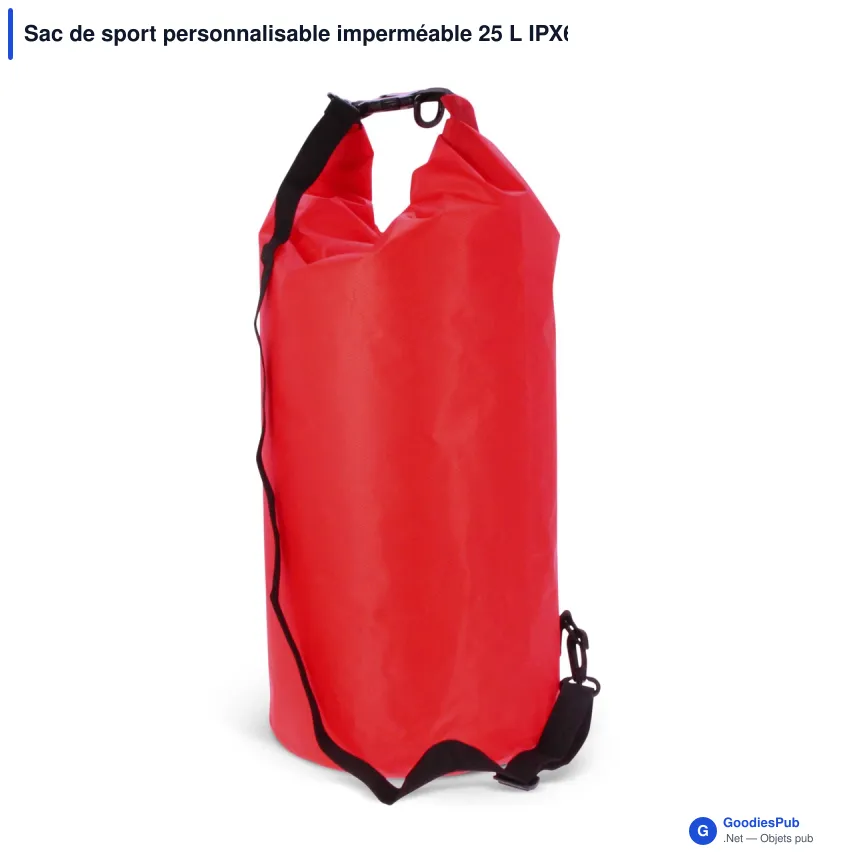 Sac de sport personnalisable imperméable 25 L IPX6 avec logo - Ripstop - Image 8