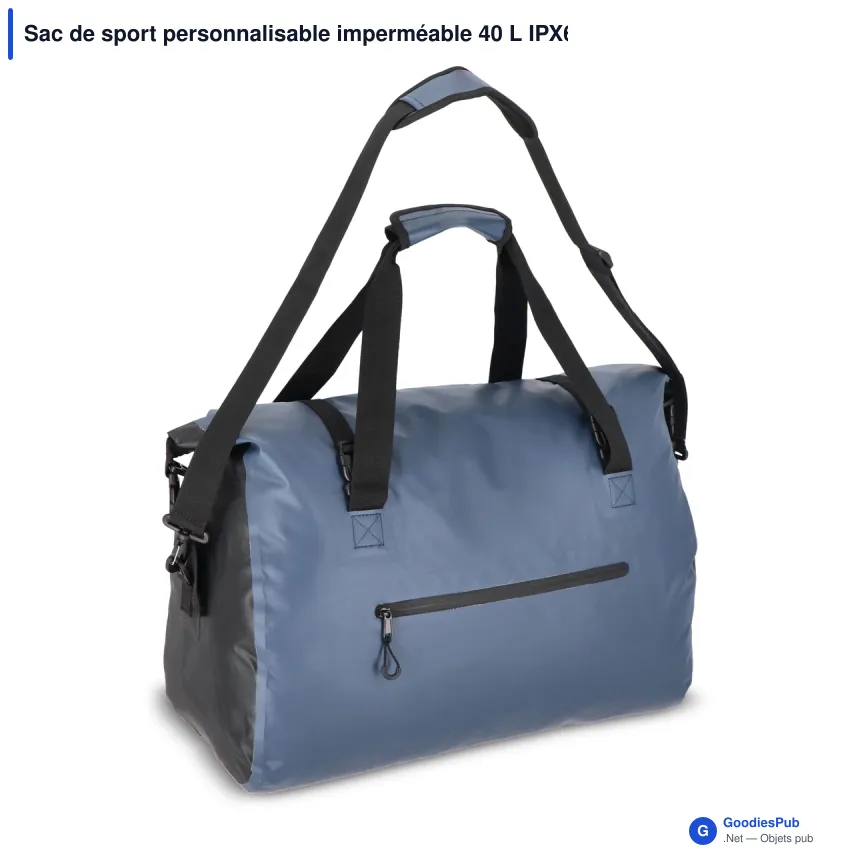 Sac de sport personnalisable imperméable 40 L IPX6 en PVC avec logo - Adventure - Image 3