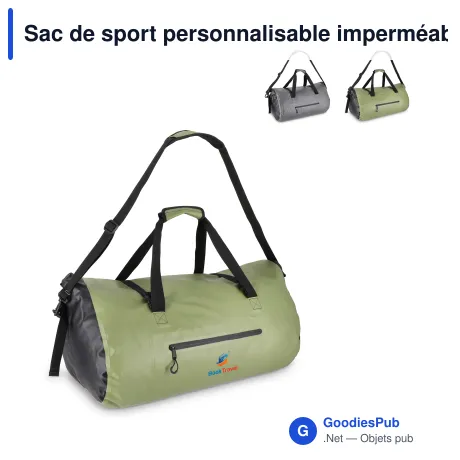 Sac de sport personnalisable imperméable 60 L IPX6 en PVC avec logo - Adventure