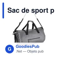 Sac de sport personnalisable imperméable 60 L IPX6 en PVC avec logo - Adventure - Miniature 2