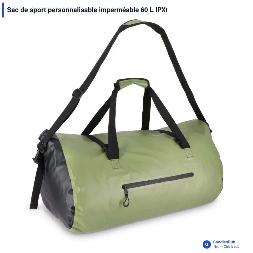 Sac de sport personnalisable imperméable 60 L IPX6 en PVC avec logo - Adventure - Image 3