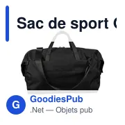 Sac de sport Ocean Bound en polyester rPET 300D Niv - Miniature 1