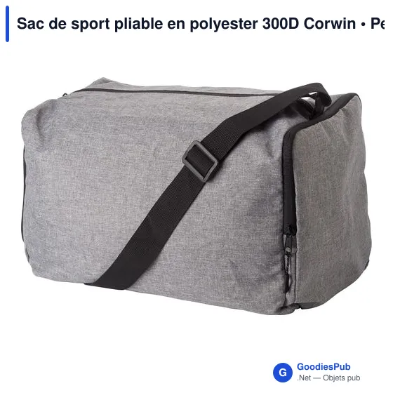 Sac de sport pliable personnalisable Corwin avec logo - Image 2