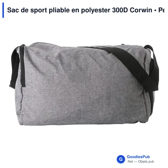 Sac de sport pliable personnalisable Corwin avec logo - Image 3